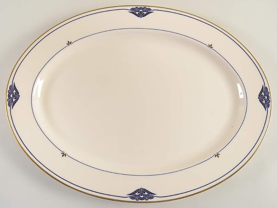 Florentine Lapis 16" Oval Serving Platter by Gorham-1