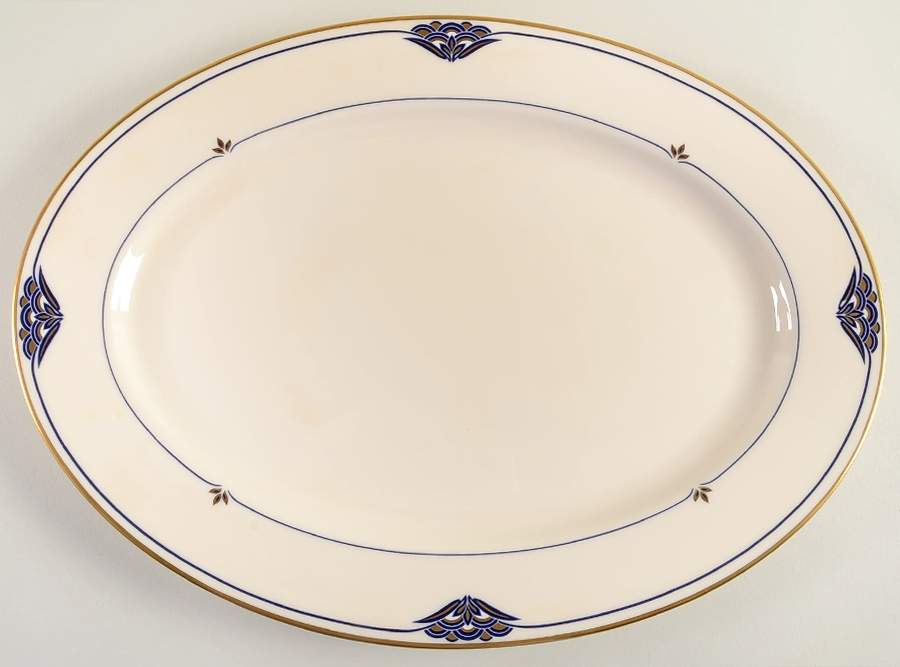 Florentine Lapis 14" Oval Serving Platter by Gorham-1