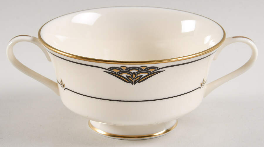 Florentine Onyx Footed Cream Soup Bowl by Gorham-1