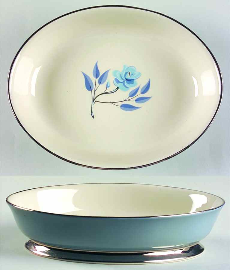Glenrose (Platinum, Coupe) 9" Oval Vegetable Bowl by Gorham-1