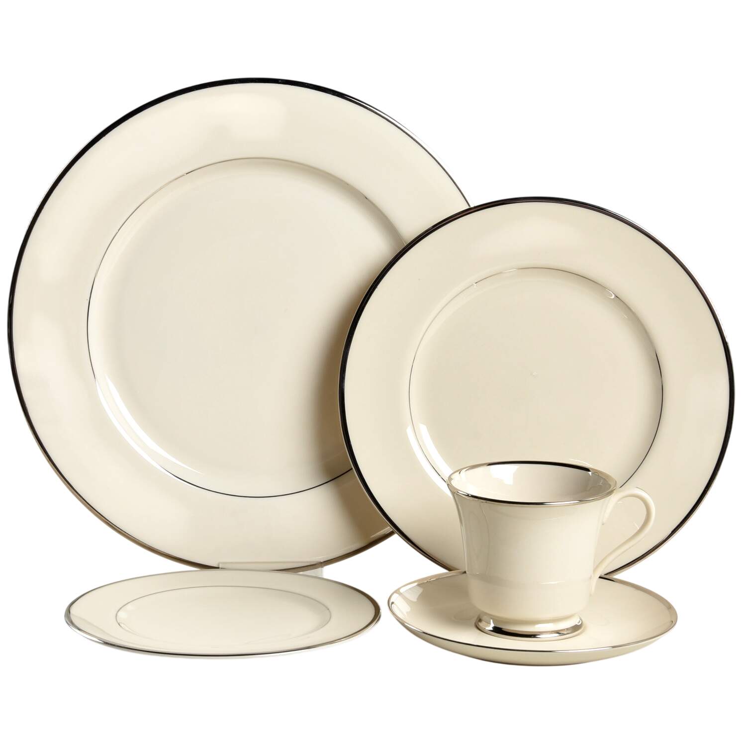 Gorham Platinum (Rim) 5 Piece Place Setting by Gorham-1