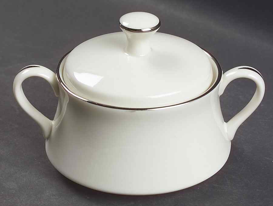 Gorham Platinum (Rim) Sugar Bowl & Lid by Gorham-1