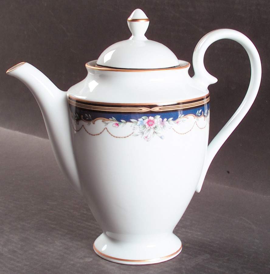Golden Ribbon Edge Coffee Pot & Lid by Gorham-1
