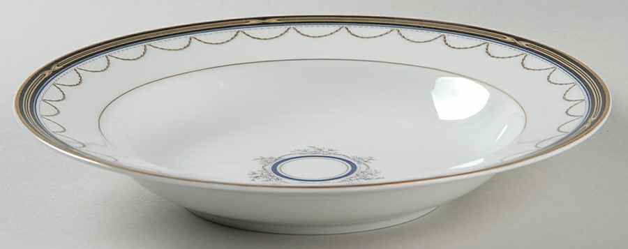 Golden Ribbon Edge Rim Soup Bowl by Gorham-1