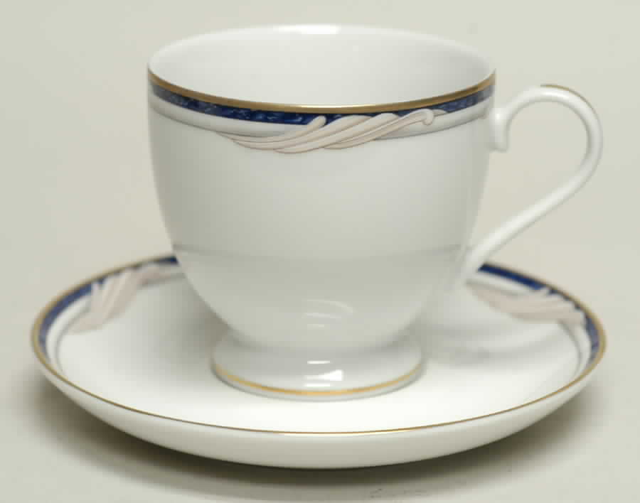 Golden Swirl Footed Cup & Saucer Set by Gorham-1