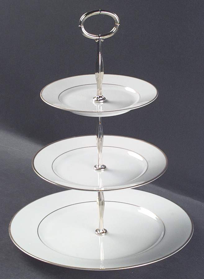 Hallmark Gold 13 7/8"-14 1/4" 3-Tiered Serving Tray(DP,SP,BB) HC by Gorham-1