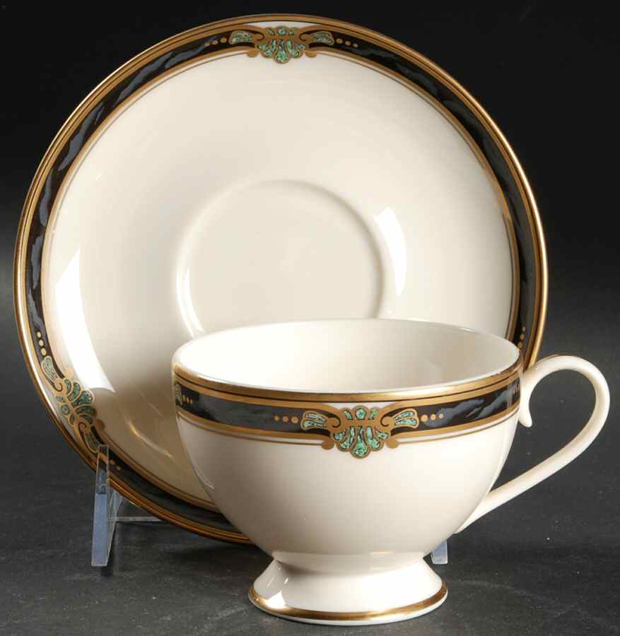 Huntington Footed Cup & Saucer Set by Gorham-1