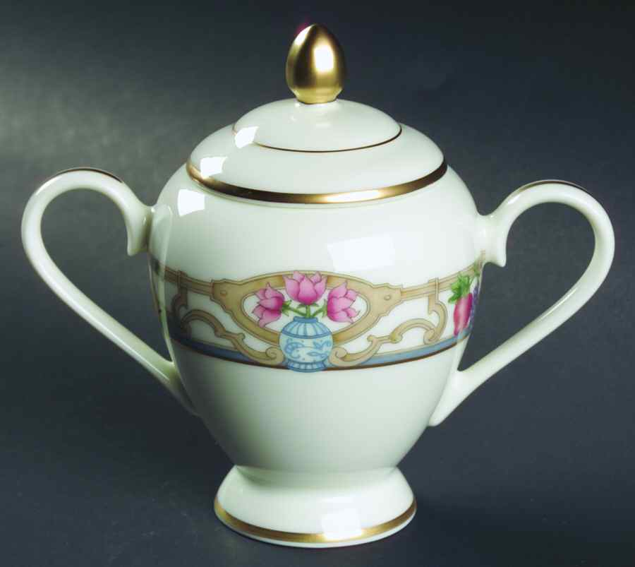 Jardiniere Sugar Bowl & Lid by Gorham-1