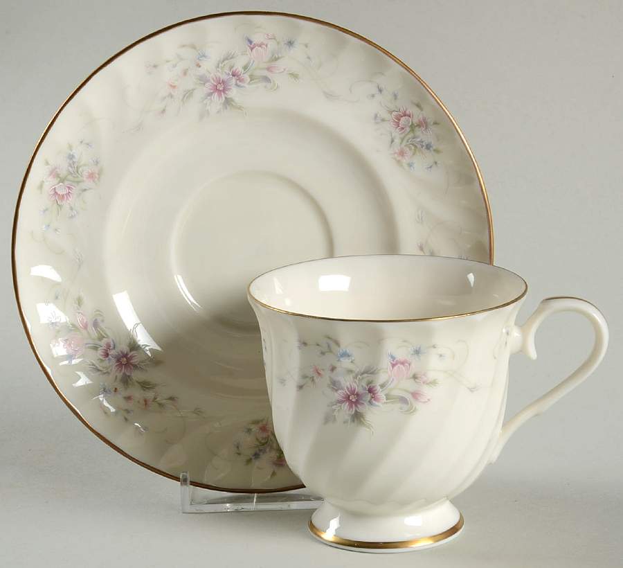 Jolie Footed Cup & Saucer Set by Gorham-1