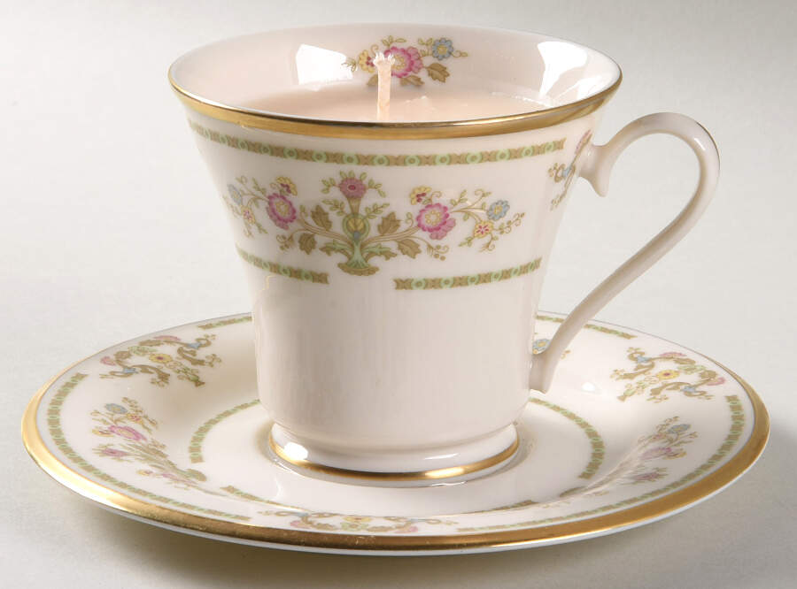 King Edward Scented Cup & Saucer Candle-Lavender  HC by Gorham-1