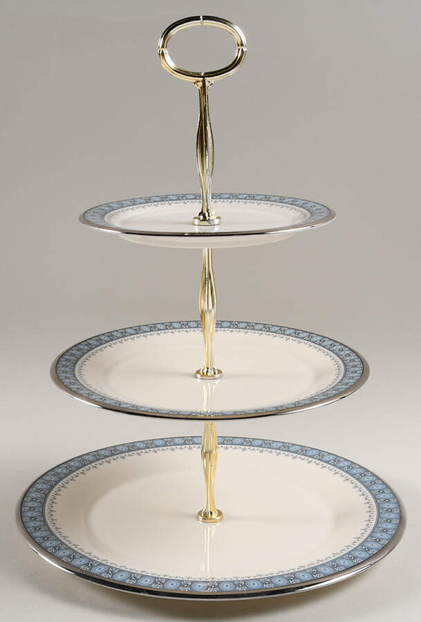 Kingsbury 13 7/8"-14 1/4" 3-Tiered Serving Tray(DP,SP,BB) HC by Gorham-1