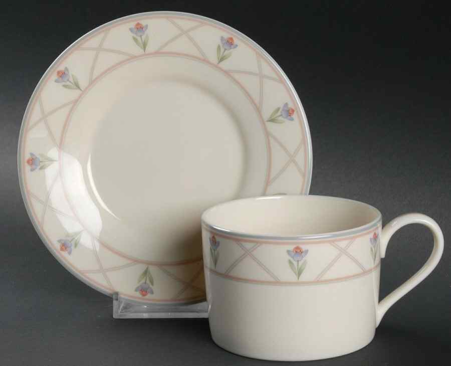Lindsay Flat Cup & Saucer Set by Gorham-1