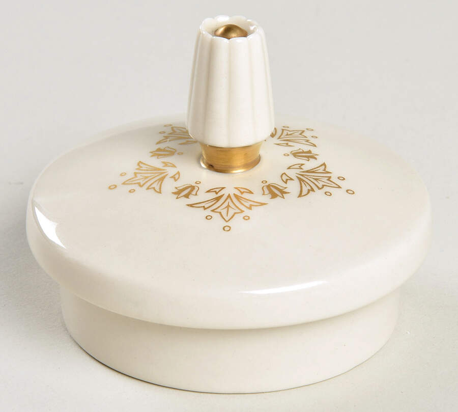 Lorenzo De Medici (Ivory with Gold) Lid for Coffee Pot by Gorham-1