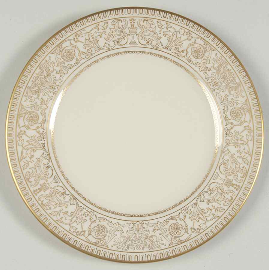 Lorenzo De Medici (Ivory with Gold) Bread & Butter Plate by Gorham-1