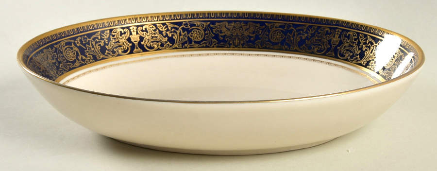 Lorenzo De Medici (Cobalt with Gold) 9" Oval Vegetable Bowl by Gorham-1