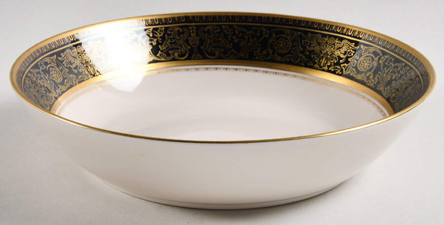 Lorenzo De Medici (Cobalt with Gold) 8" Round Vegetable Bowl by Gorham-1