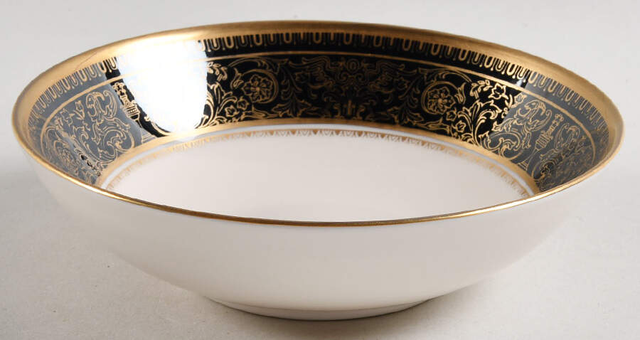 Lorenzo De Medici (Cobalt with Gold) Fruit/Dessert (Sauce) Bowl by Gorham-1