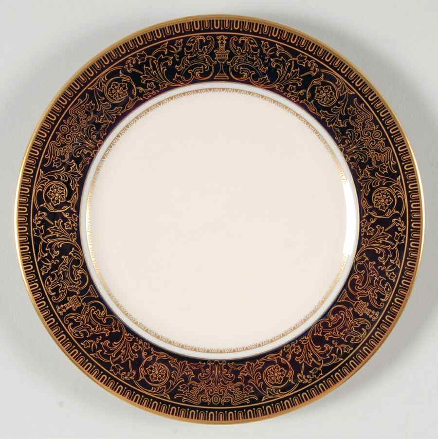 Lorenzo De Medici (Cobalt with Gold) Bread & Butter Plate by Gorham-1
