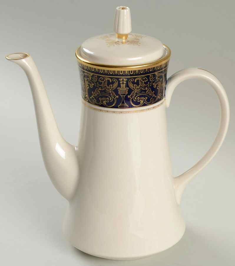 Lorenzo De Medici (Cobalt with Gold) Coffee Pot & Lid by Gorham-1