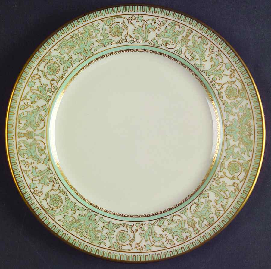 Lorenzo de Medici (Green-Blue with Gold) Bread & Butter Plate by Gorham-1
