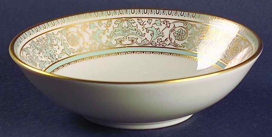 Lorenzo de Medici (Green-Blue with Gold) Fruit/Dessert (Sauce) Bowl by Gorham-1