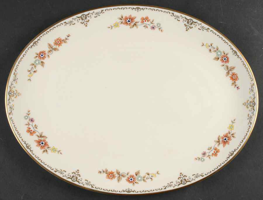 Long Meadow 13" Oval Serving Platter by Gorham-1