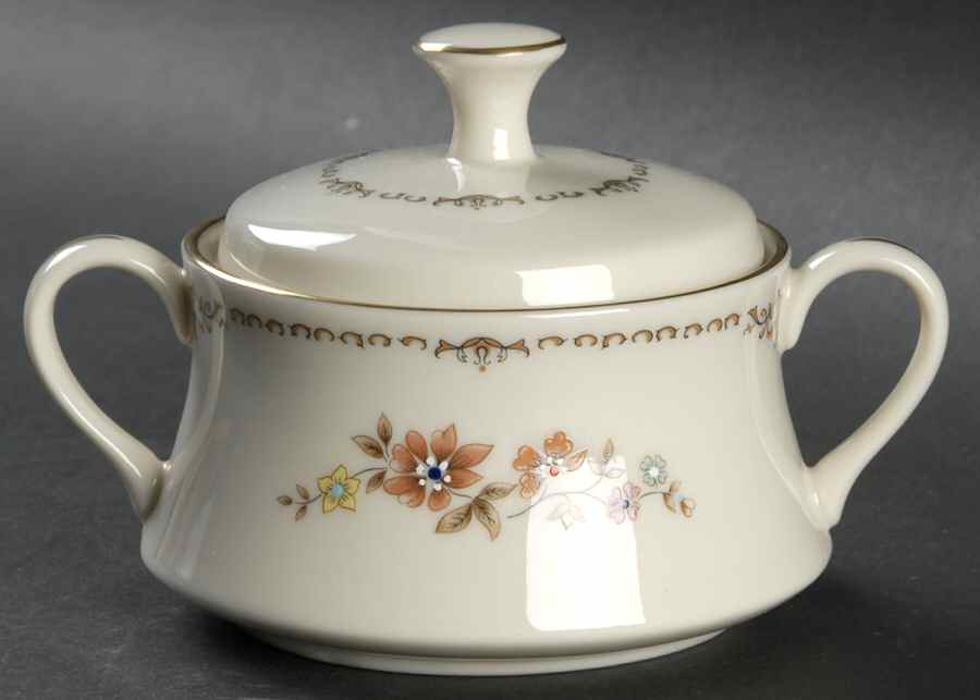 Long Meadow Sugar Bowl & Lid by Gorham-1