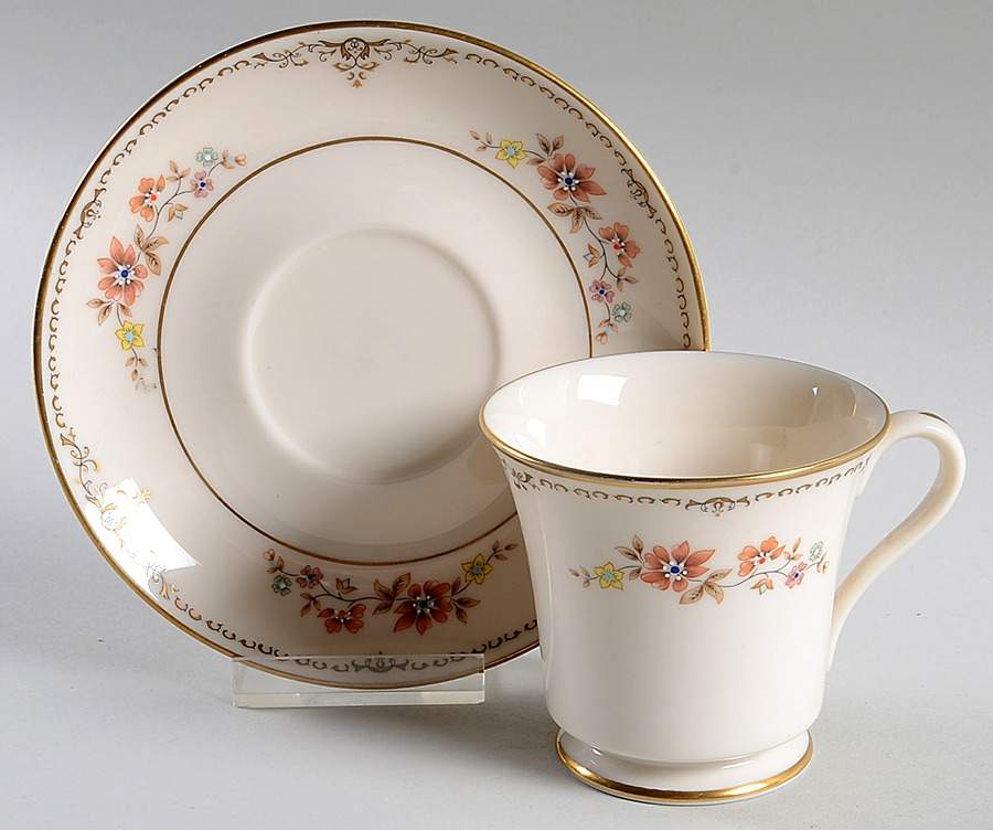 Long Meadow Footed Cup & Saucer Set by Gorham-1