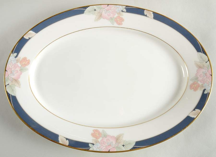 Mae Bloom 14" Oval Serving Platter by Gorham-1