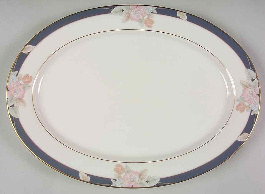 Mae Bloom 16" Oval Serving Platter by Gorham-1