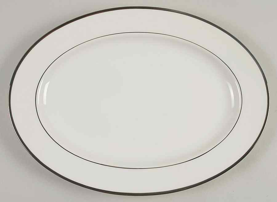 Masterpiece Platinum 14" Oval Serving Platter by Gorham-1
