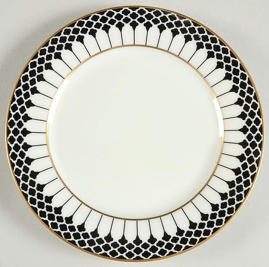 Marbury Black Bread & Butter Plate by Gorham-1