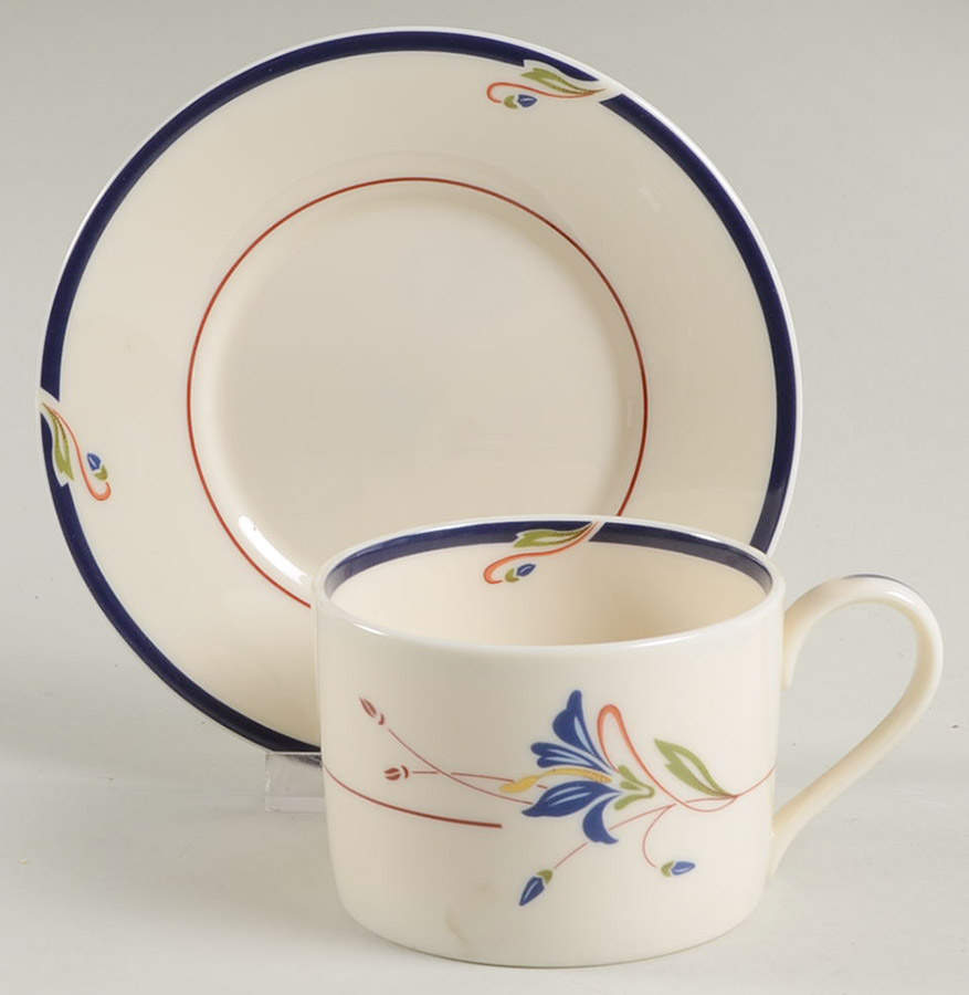 Melon Bud Flat Cup & Saucer Set by Gorham-1