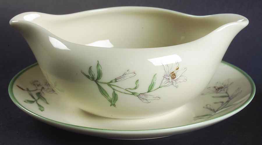 Melrose Gravy Boat with Attached Underplate by Gorham-1