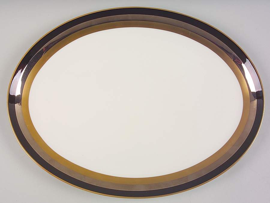 Midnight Contessa 16" Oval Serving Platter by Gorham-1