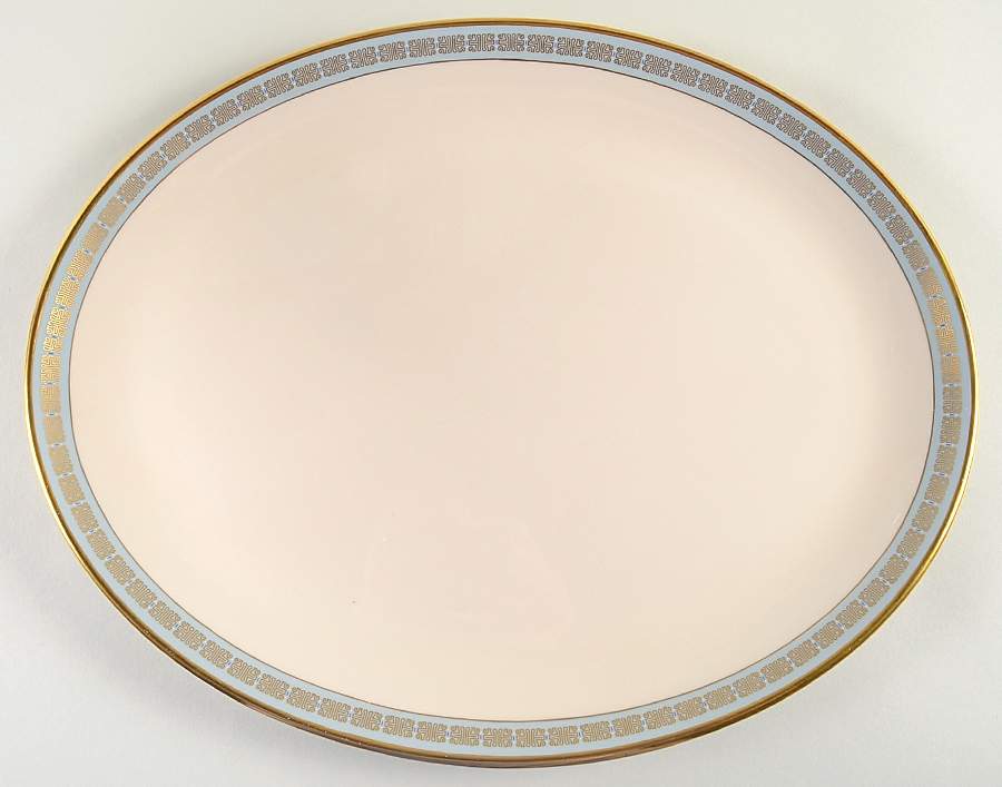 Ming Sky Blue 15" Oval Serving Platter by Gorham-1