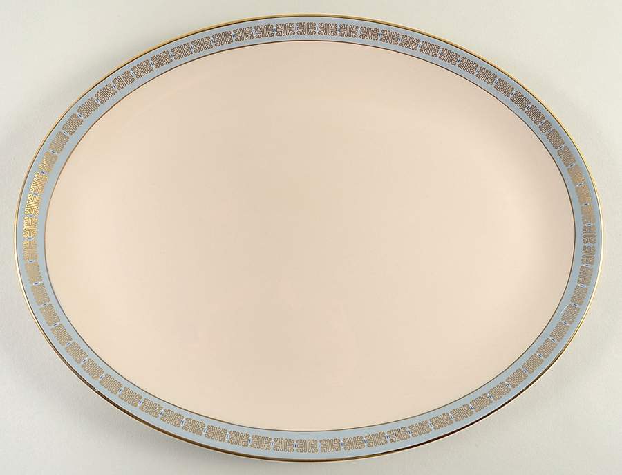 Ming Sky Blue 14" Oval Serving Platter by Gorham-1