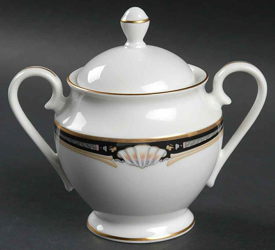 Newport Scroll Sugar Bowl & Lid by Gorham-1