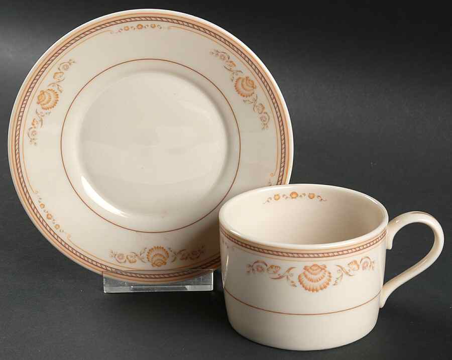 Newport Flat Cup & Saucer Set by Gorham-1