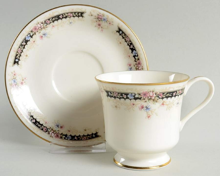 Nocturne Footed Cup & Saucer Set by Gorham-1