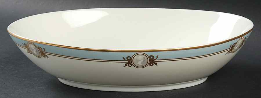 Pavia Blue 10" Oval Vegetable Bowl by Gorham-1