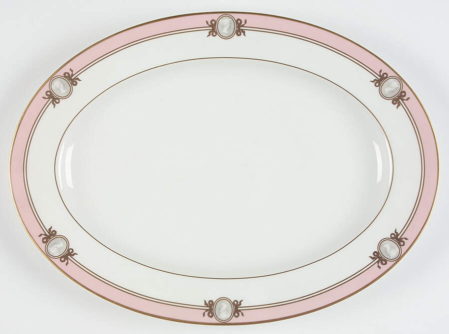 Pavia Pink 14" Oval Serving Platter by Gorham-1
