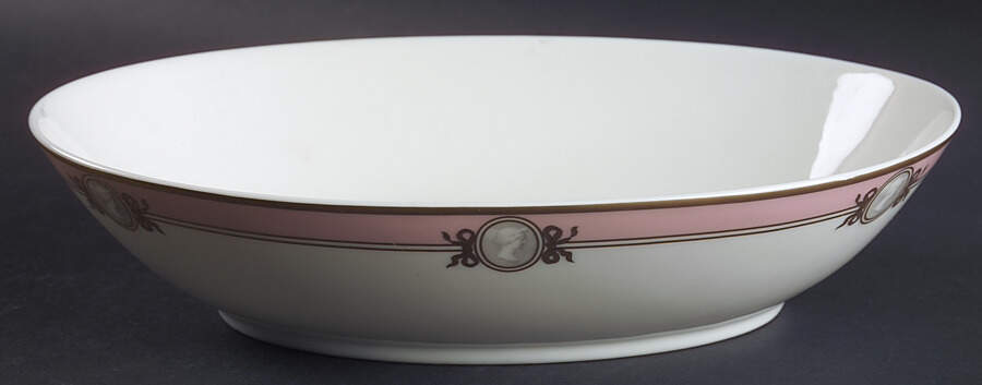 Pavia Pink 10" Oval Vegetable Bowl by Gorham-1