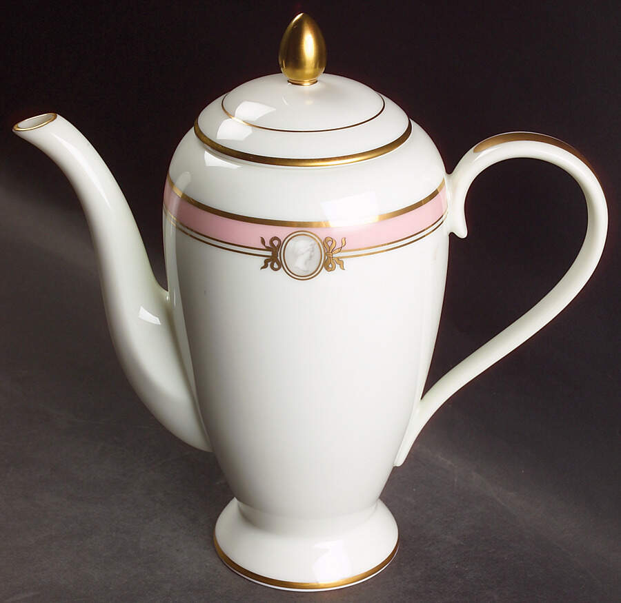 Pavia Pink Coffee Pot & Lid by Gorham-1