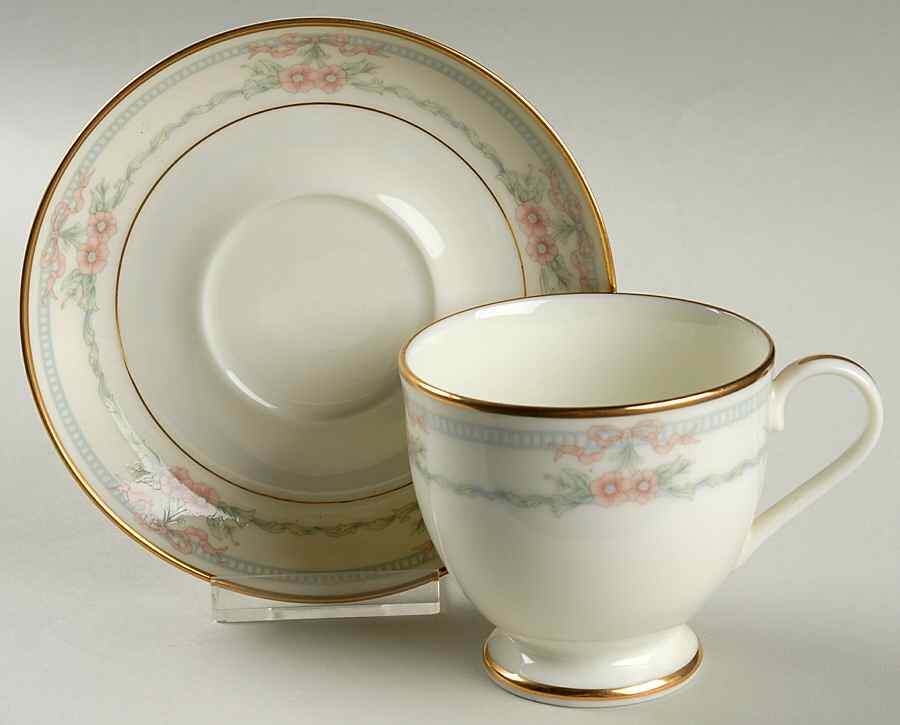 Parisienne Footed Cup & Saucer Set by Gorham-1