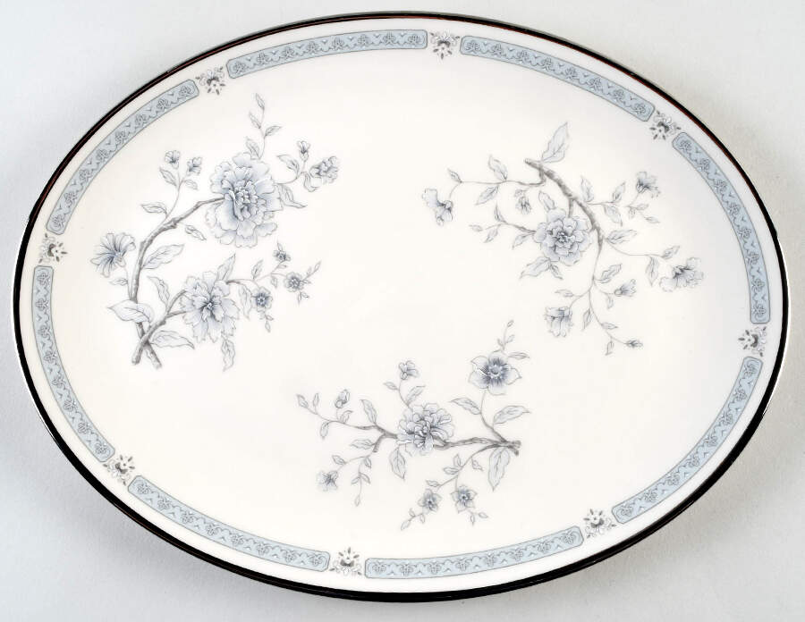 Peonies 13" Oval Serving Platter by Gorham-1