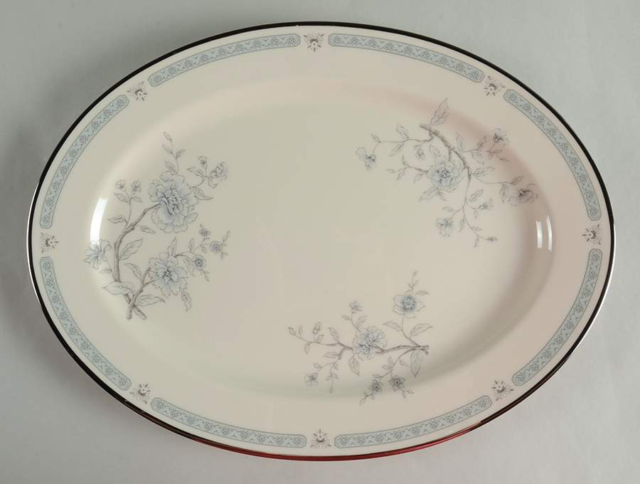 Peonies 16" Oval Serving Platter by Gorham-1