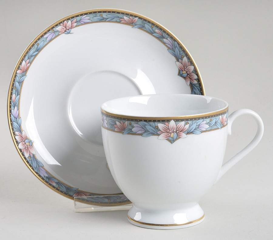 Quintette Footed Cup & Saucer Set by Gorham-1
