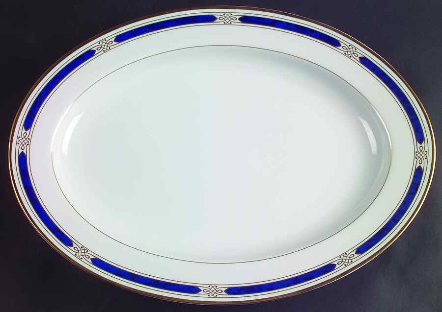Regalia Court Lapis 14" Oval Serving Platter by Gorham-1
