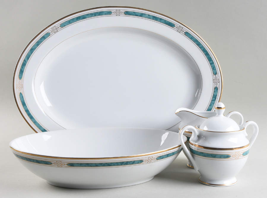 Regalia Court Teal 5 Piece Hostess Set by Gorham-1